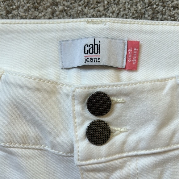 CAbi New in Bag Cinch Skinny White Jeans, size 8 - Picture 4 of 9
